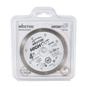 DISCO DE DIAMANTE RIN CONTINUO 4" HIGHCUT WESTON