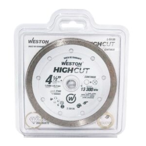 DISCO DE DIAMANTE RIN CONTINUO 4-1/2" HIGHCUT WESTON