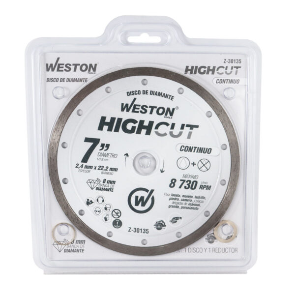 DISCO DE DIAMANTE RIN CONTINUO 7" HIGHCUT WESTON