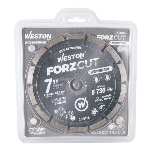 DISCO DE DIAMANTE RIN SEGMENTADO 7" FORZCUT WESTON