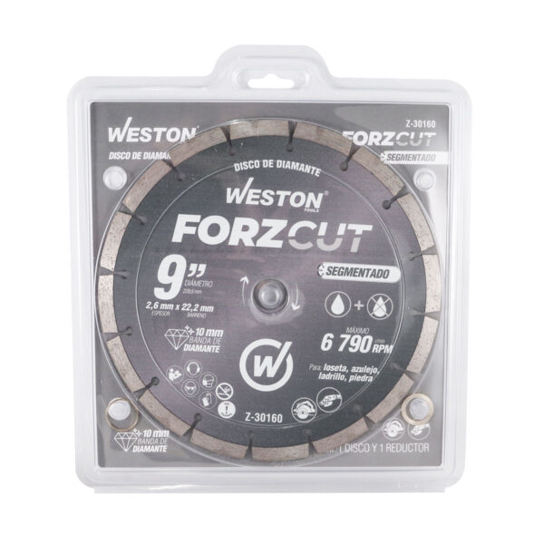 DISCO DE DIAMANTE RIN SEGMENTADO 9" FORZCUT WESTON