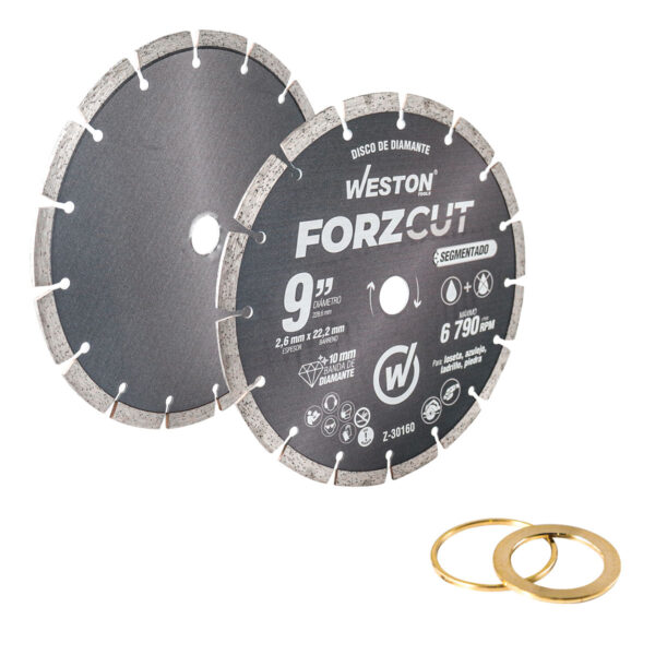 DISCO DE DIAMANTE RIN SEGMENTADO 9" FORZCUT WESTON - Image 3