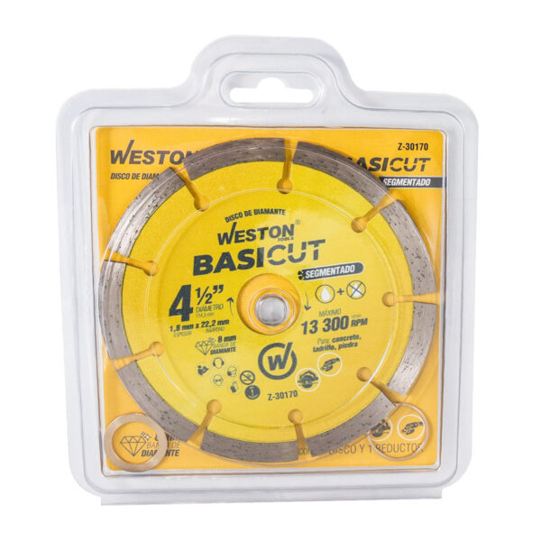 DISCO DE DIAMANTE RIN SEGMENTADO 4-1/2" BASICUT WESTON