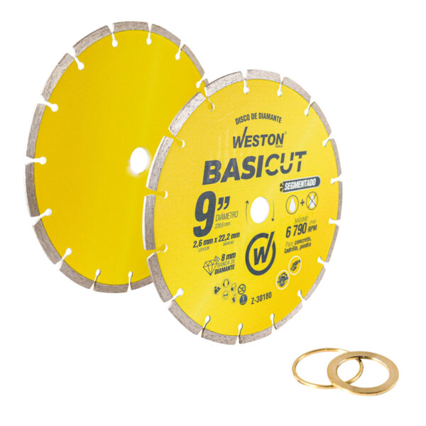 DISCO DE DIAMANTE RIN SEGMENTADO 9" BASICUT WESTON - Image 3