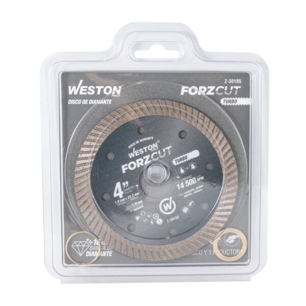 DISCO DE DIAMANTE RIN TURBO 4" FORZCUT WESTON