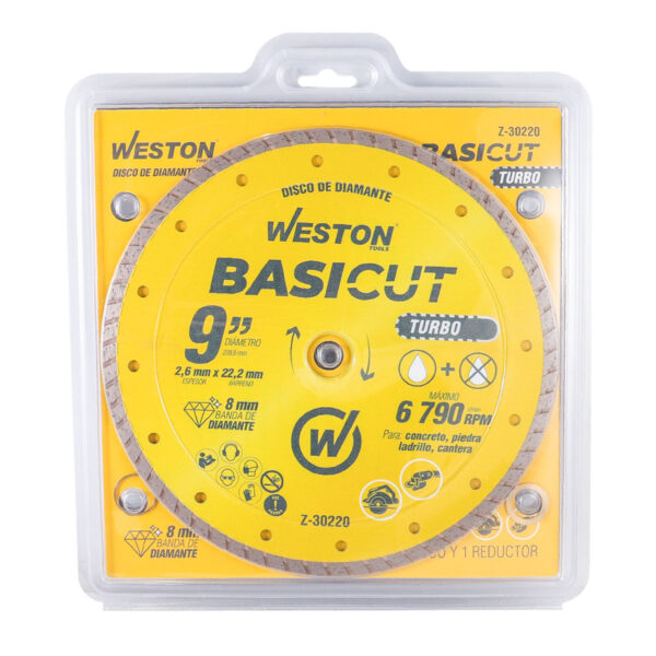 DISCO DE DIAMANTE RIN TURBO 9" BASICUT WESTON