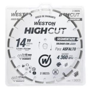 DISCO DE DIAMANTE RIN SEGMENTADO 14" 10/15 WESTON