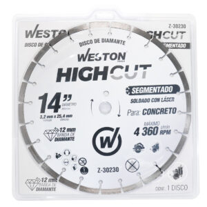 DISCO DE DIAMANTE RIN SEGMENTADO 14" 12/17 WESTON
