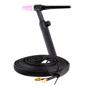 ANTORCHA TIG S26 C/VALVULA 25FT, FLEXIBLE C/2 CABLES WP-26FV-25-2