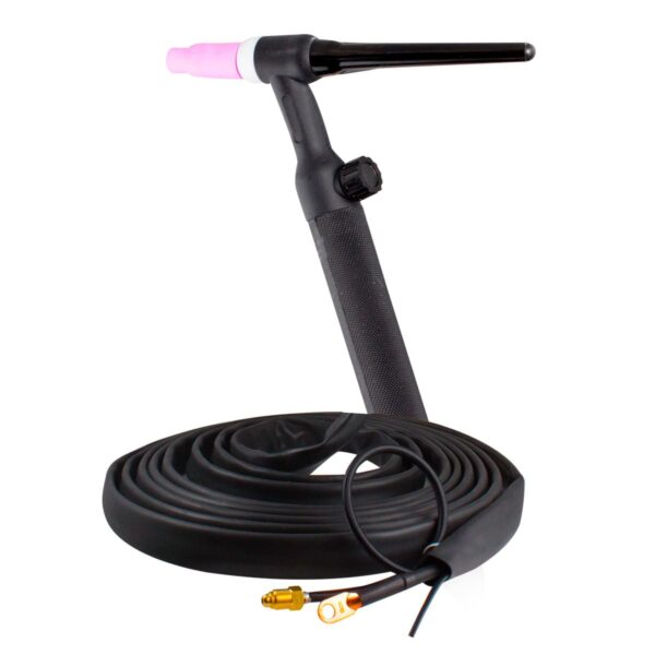 ANTORCHA TIG S26 C/VALVULA 25FT, FLEXIBLE C/2 CABLES WP-26FV-25-2