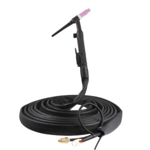 ANTORCHA TIG S26 C/VALVULA C/SWITCH 25FT, FLEXIBLE C/2 CABLES WP-26FV-25-CS