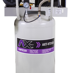 COMPRESOR VERTICAL 72Lts CABEZAL 2 PISTONES EN V MOTOR CARROLL 3HP, 110-220V, 12CFM, 115PSI