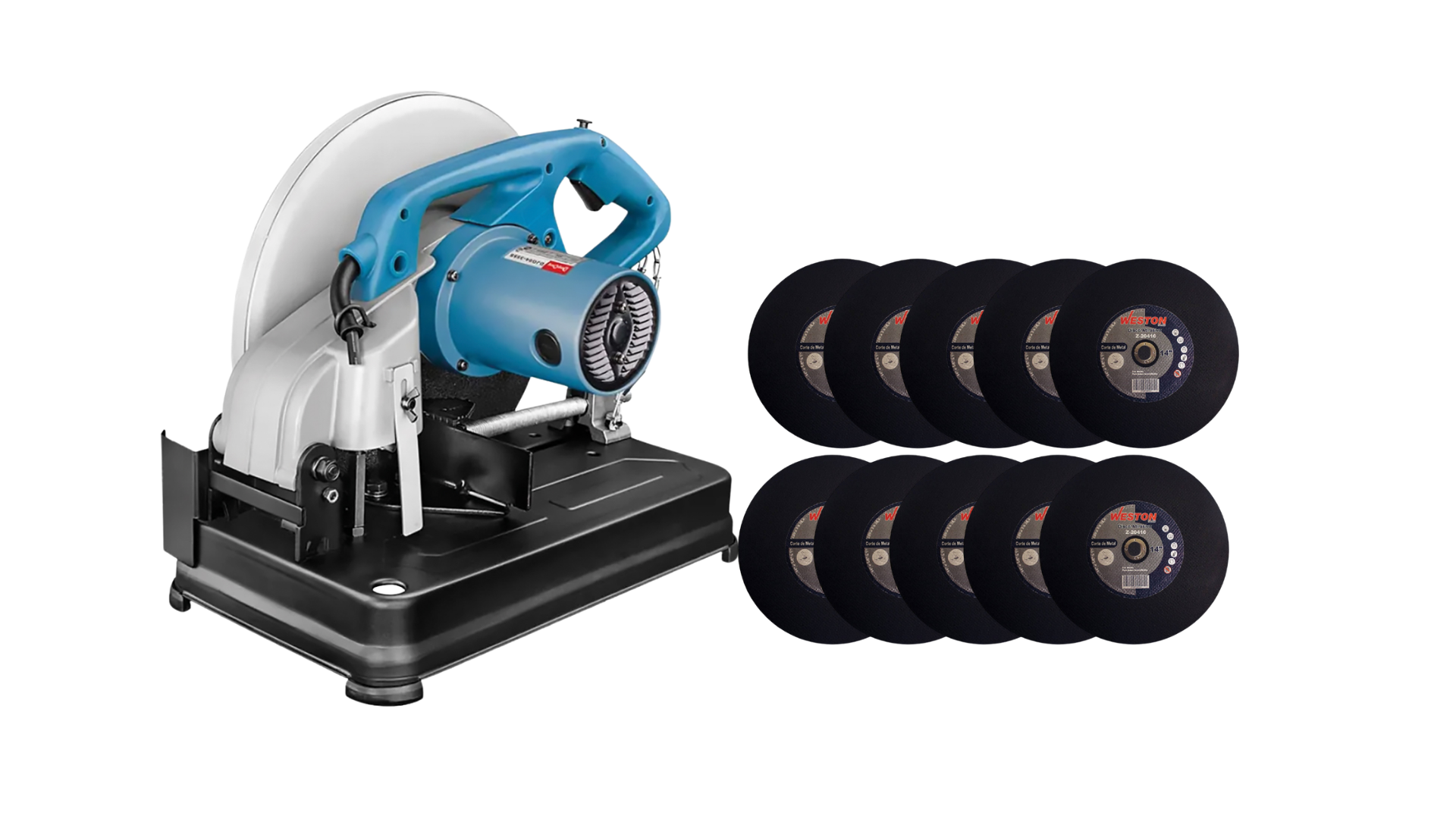 CORTADORA DE METALES 14'' 2200W 3800RPM 110V (DC-DJG04-355S) DONG CHENG+10 DISCO ABRASIVO 14"X1/8" X 1" DOBLE MALLA