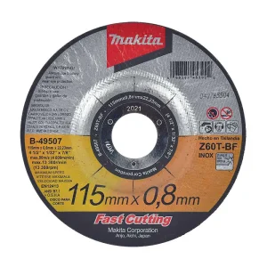 DISCO DE CORTE 4 1/2" INOX B-49507 MAKITA