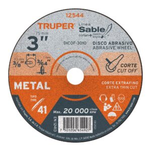 DISCO DE CORTE T-41 3" METAL DICOF-3010 (12544) TRUPER