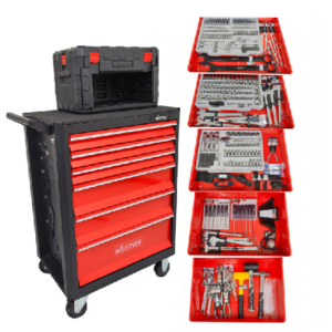 KIT GABINETE + MARTILLOS + PINZAS + DESARMADORES + LLAVES COMBINADAS