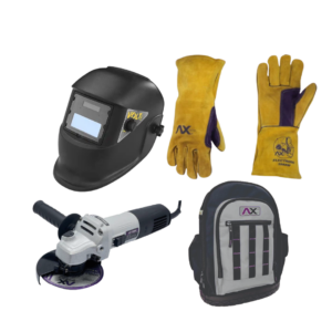 COMBO ESMERIL + CARETA + GUANTES + MOCHILA AX TECH