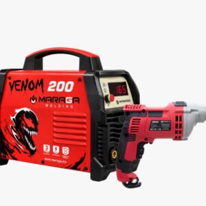 INVERSOR SOLDADORA MULTIPROCESOS 200A /220V (MW-VENOM200) + ROTOMARTILLO INDUSTRIAL 1/2" 800W (RM800) MARAGA